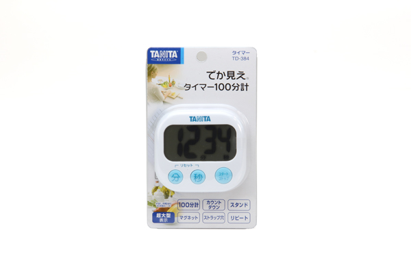 タニタ でか見えタイマー TD-384 ホワイト - （備品｜その他）：オザックス株式会社