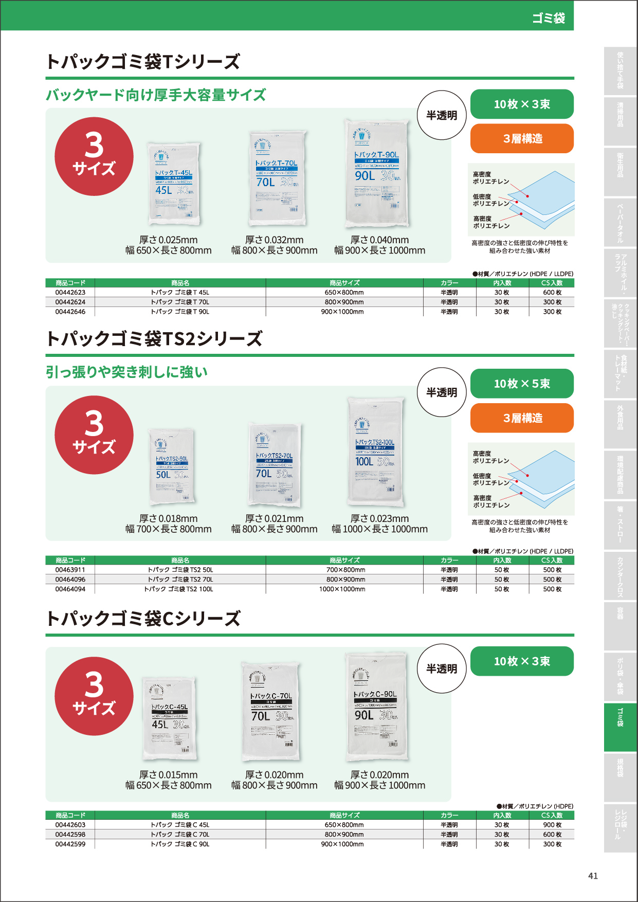 トパックゴミ袋T・TS2・C