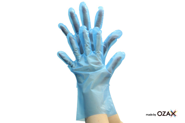 ストレッチポリ手袋 Z エンボスブルー S - （衛生・清掃用消耗品｜手袋 