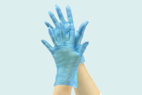 【手袋】ストレッチ手袋ストロング エンボス ブルー SS